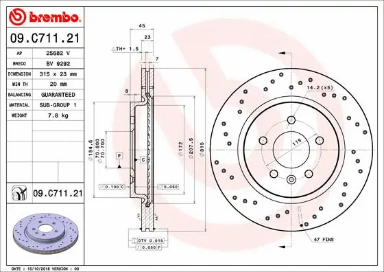 Brake Disc (09.C711.21)