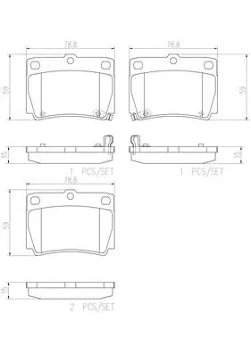 Brake Pad Set, disc brake (P54026N)