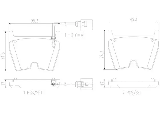 Brake Pad Set, disc brake (P85152N)
