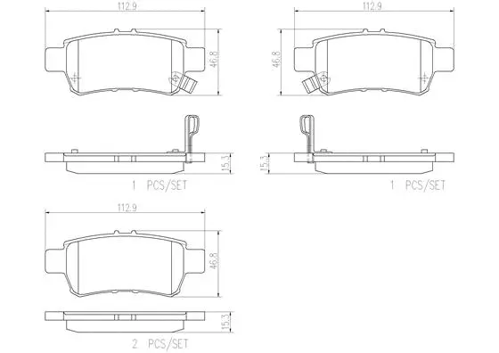 Brake Pad Set, disc brake (P28062N)