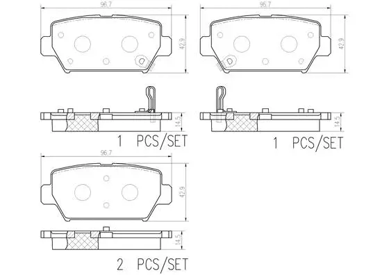 Brake Pad Set, disc brake (P54062N)