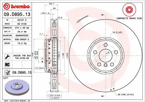 Brake Disc (09.D895.13)