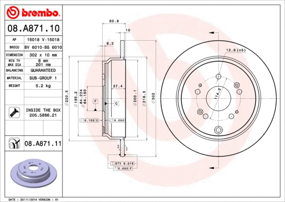 Brake Disc (08.A871.10)