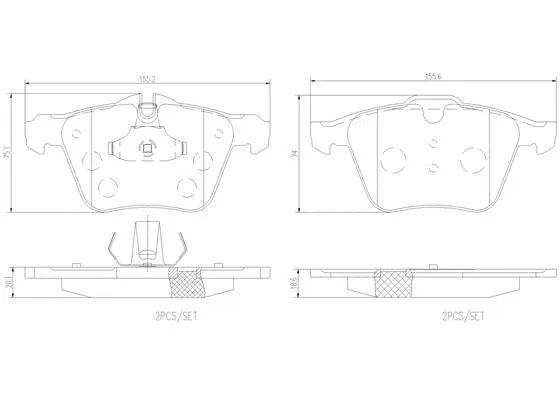 Brake Pad Set, disc brake (P36028N)