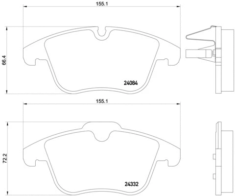 Brake Pad Set, disc brake (P 61 106)