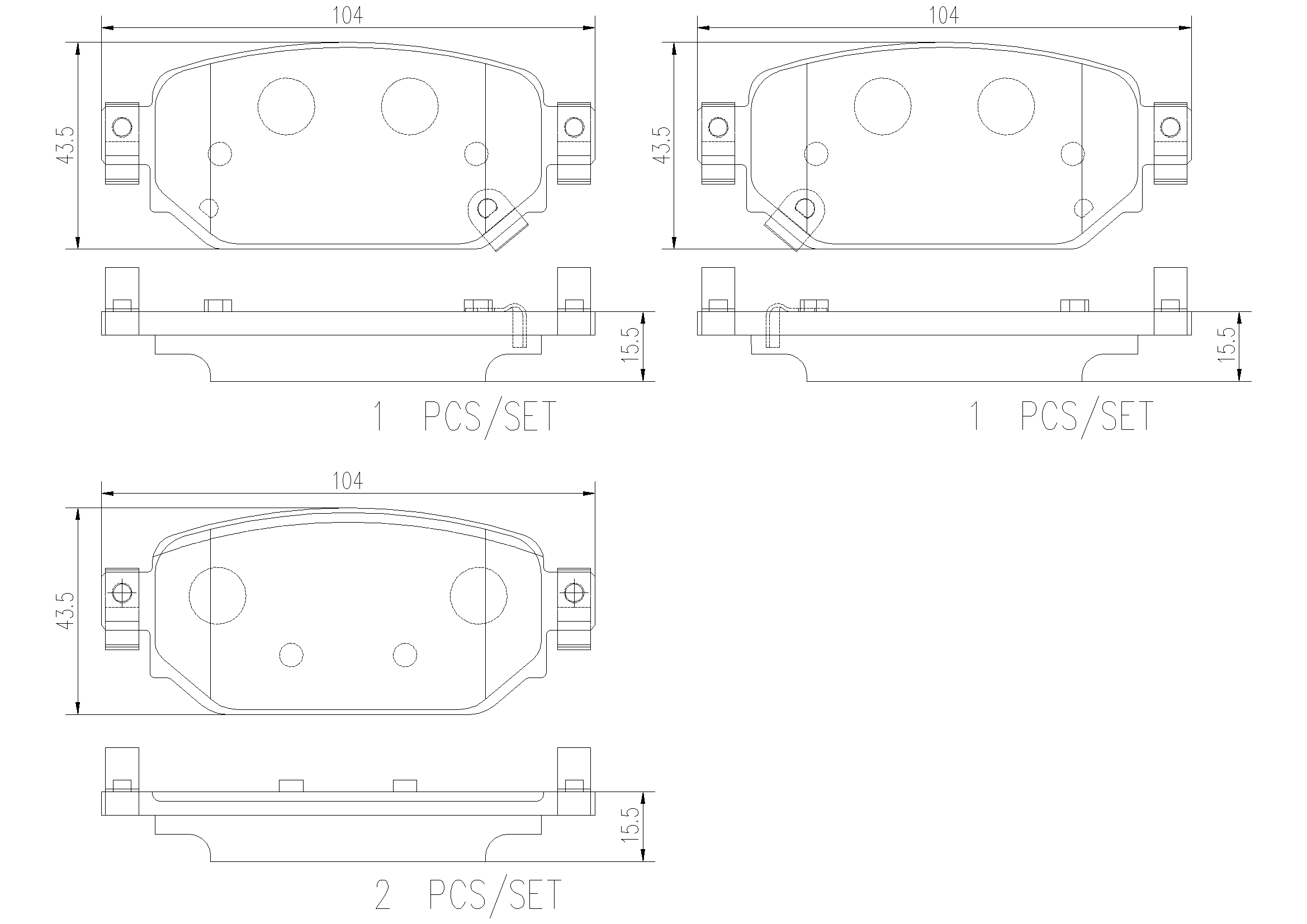 Brake Pad Set, disc brake (P49063N)