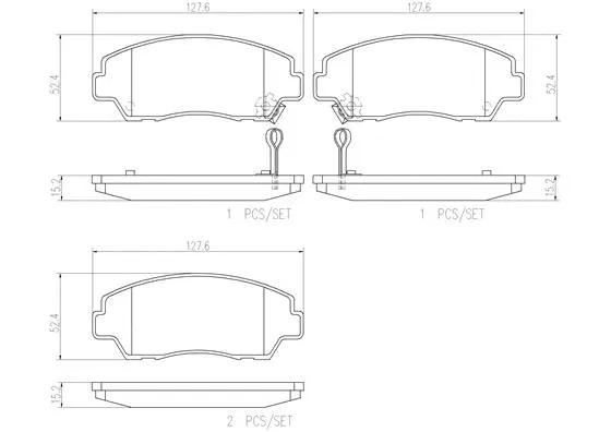 Brake Pad Set, disc brake (P49014N)