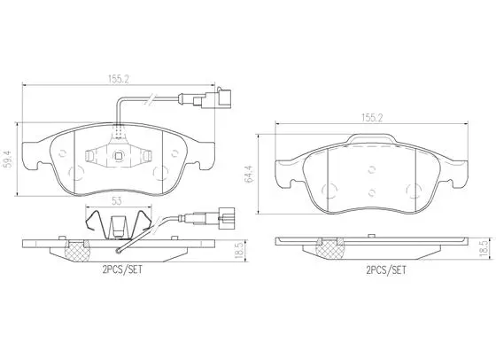 Brake Pad Set, disc brake (P23148N)