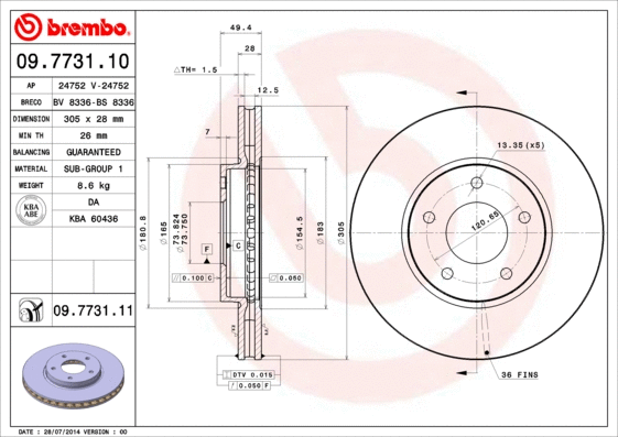 Brake Disc (09.7731.10)