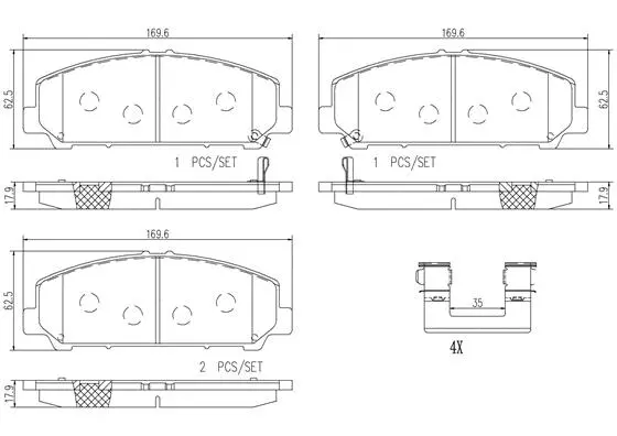 Brake Pad Set, disc brake (P56079N)