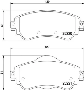 Brake Pad Set, disc brake (P 61 105)