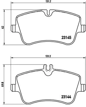 Brake Pad Set, disc brake (P 50 045)