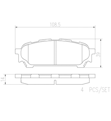 Brake Pad Set, disc brake (P78014N)
