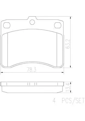 Brake Pad Set, disc brake (P16003N)