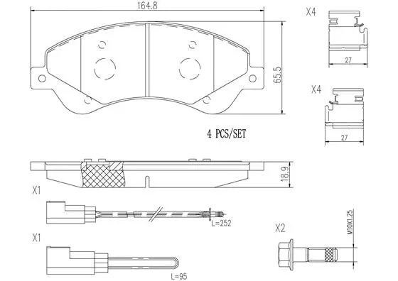 Brake Pad Set, disc brake (P24065N)