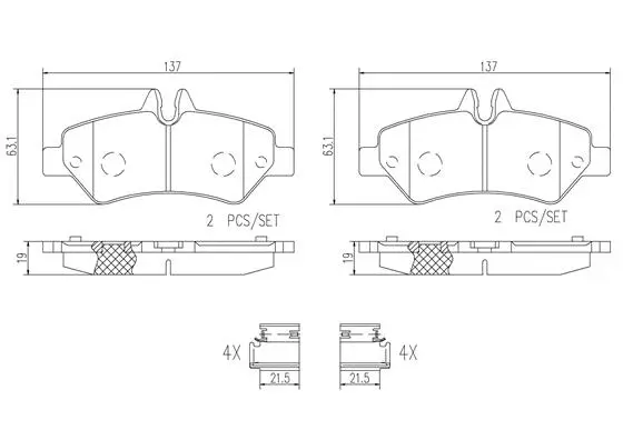 Brake Pad Set, disc brake (P50084N)