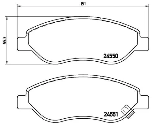 Brake Pad Set, disc brake (P 59 053)