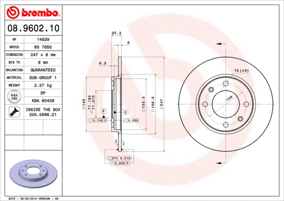 Brake Disc (08.9602.10)