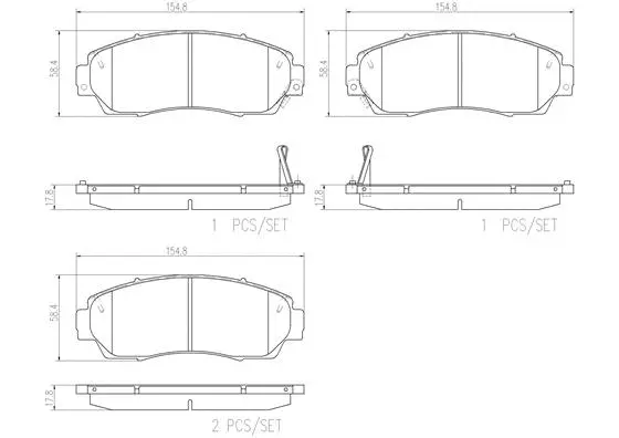 Brake Pad Set, disc brake (P28068N)