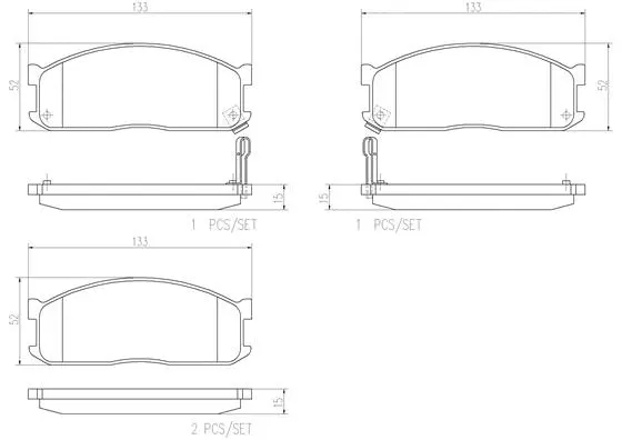 Brake Pad Set, disc brake (P49010N)