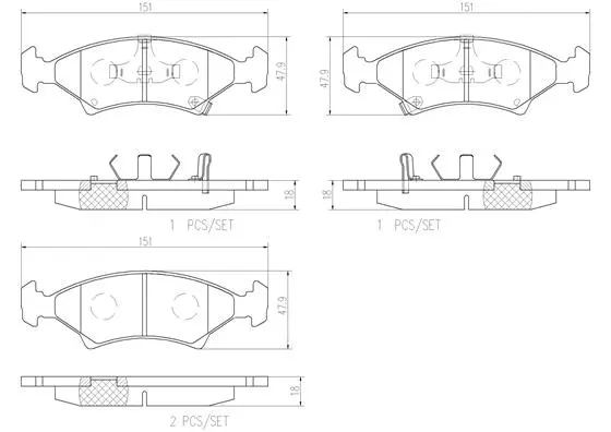 Brake Pad Set, disc brake (P30009N)