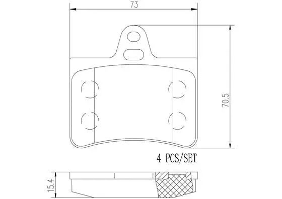 Brake Pad Set, disc brake (P61073N)