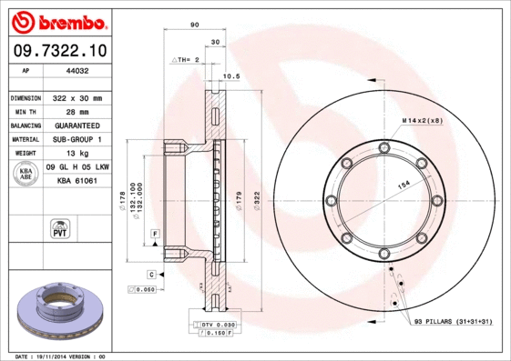 Brake Disc (09.7322.10)