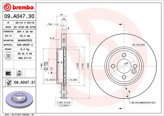 Brake Disc (09.A047.31)