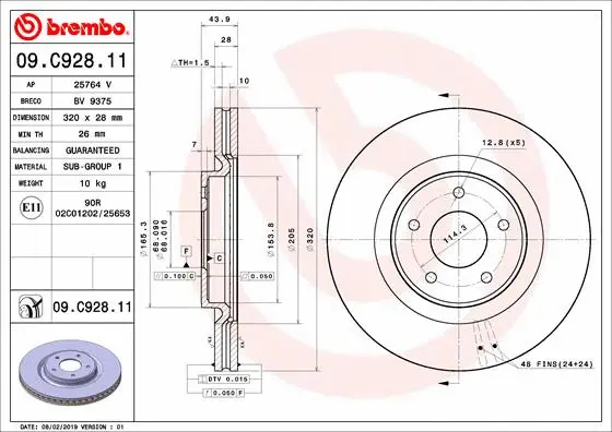 Brake Disc (09.C928.11)