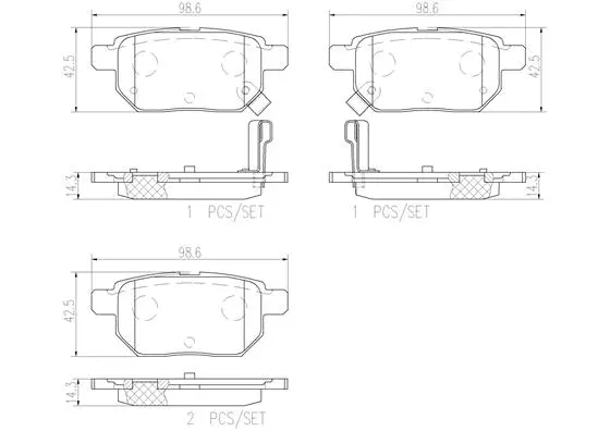 Brake Pad Set, disc brake (P83083N)