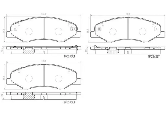 Brake Pad Set, disc brake (P28102N)