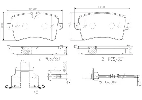 Brake Pad Set, disc brake (P85120N)