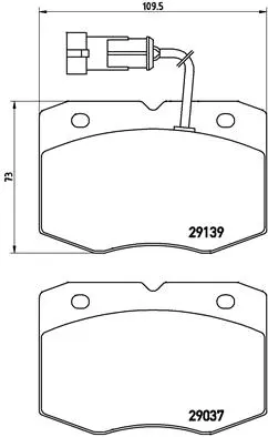 Brake Pad Set, disc brake (P A6 019)