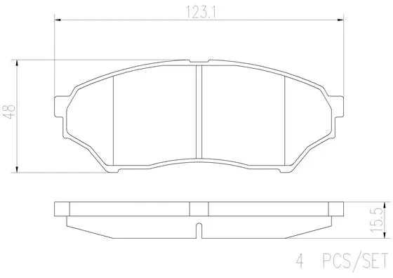 Brake Pad Set, disc brake (P54028N)