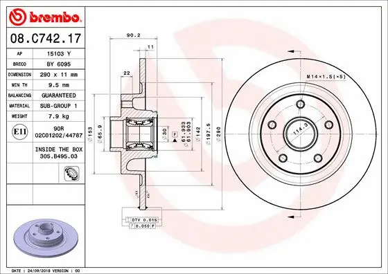 Brake Disc (08.C742.17)