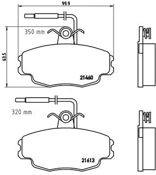 Brake Pad Set, disc brake (P 61 043)