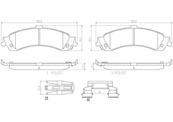 Brake Pad Set, disc brake (P59065N)