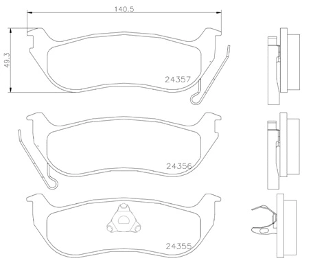 Brake Pad Set, disc brake (P 37 009)