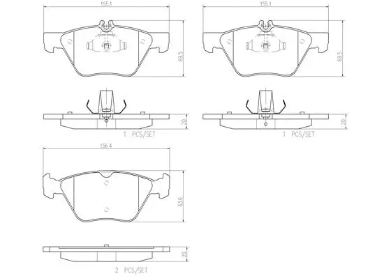 Brake Pad Set, disc brake (P50075N)