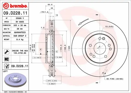 Brake Disc (09.D228.11)