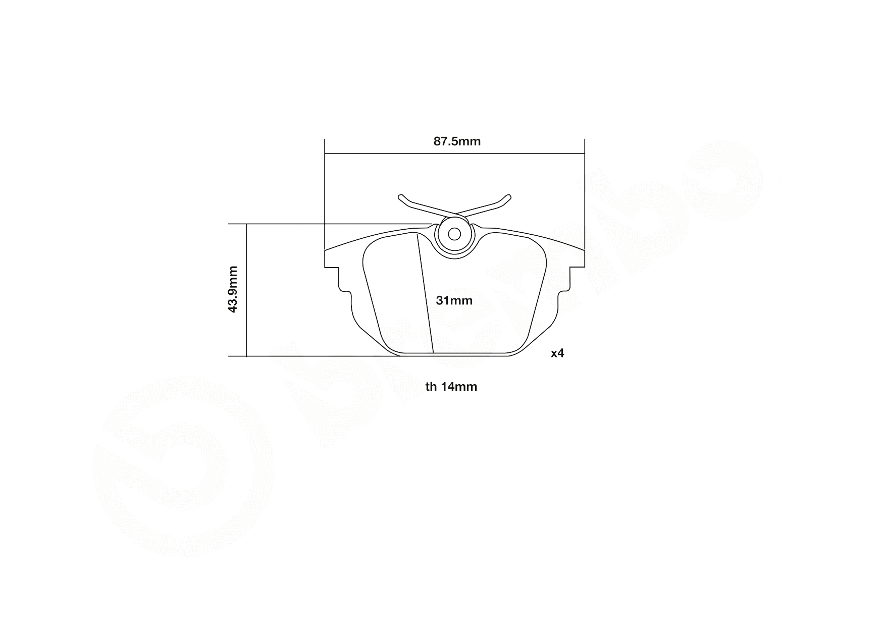 High Performance Brake Pad Set