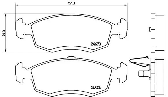 Brake Pad Set, disc brake (P 68 039)