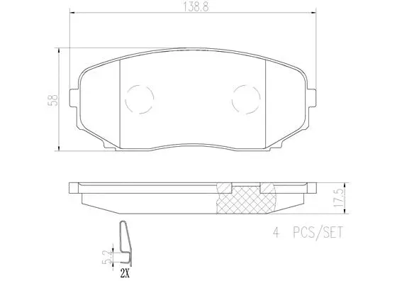 Brake Pad Set, disc brake (P49040N)