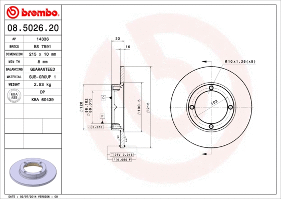 Brake Disc (08.5026.20)