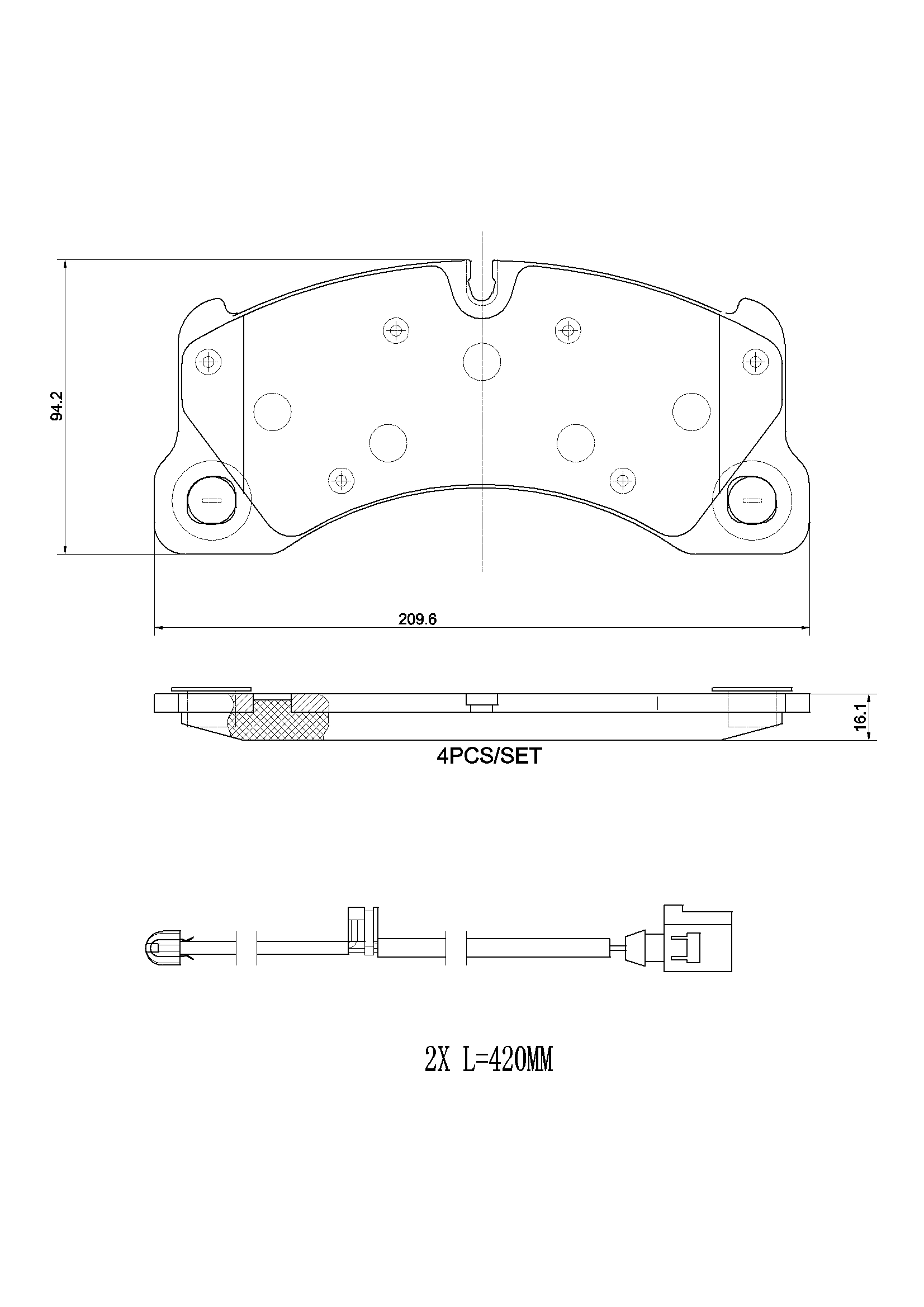 Brake Pad Set, disc brake (P 65 049)