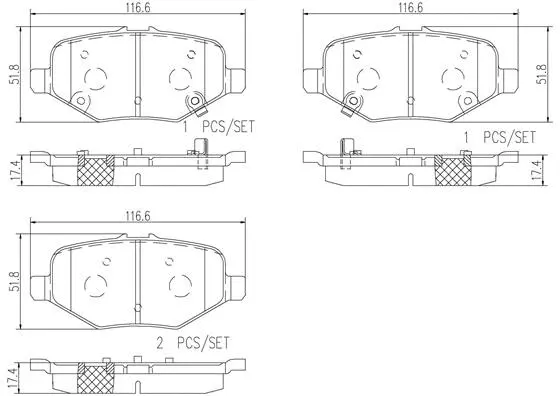 Brake Pad Set, disc brake (P24177N)
