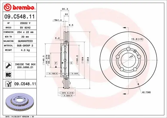 Brake Disc (09.C548.11)