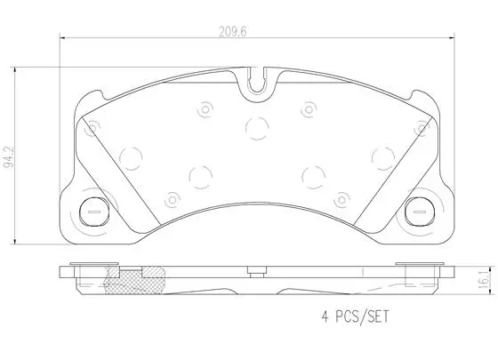 Brake Pad Set, disc brake (P65017N)