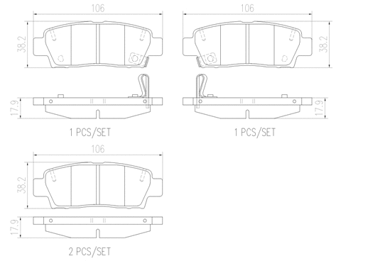 Brake Pad Set, disc brake (P83111N)
