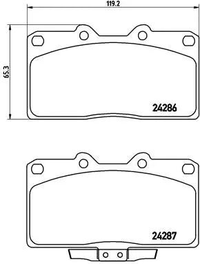 Brake Pad Set, disc brake (P 54 019)
